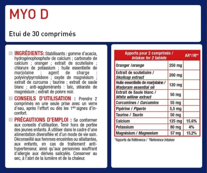 Myo D® | Raumenų atsipalaidavimas - 30 tablečių