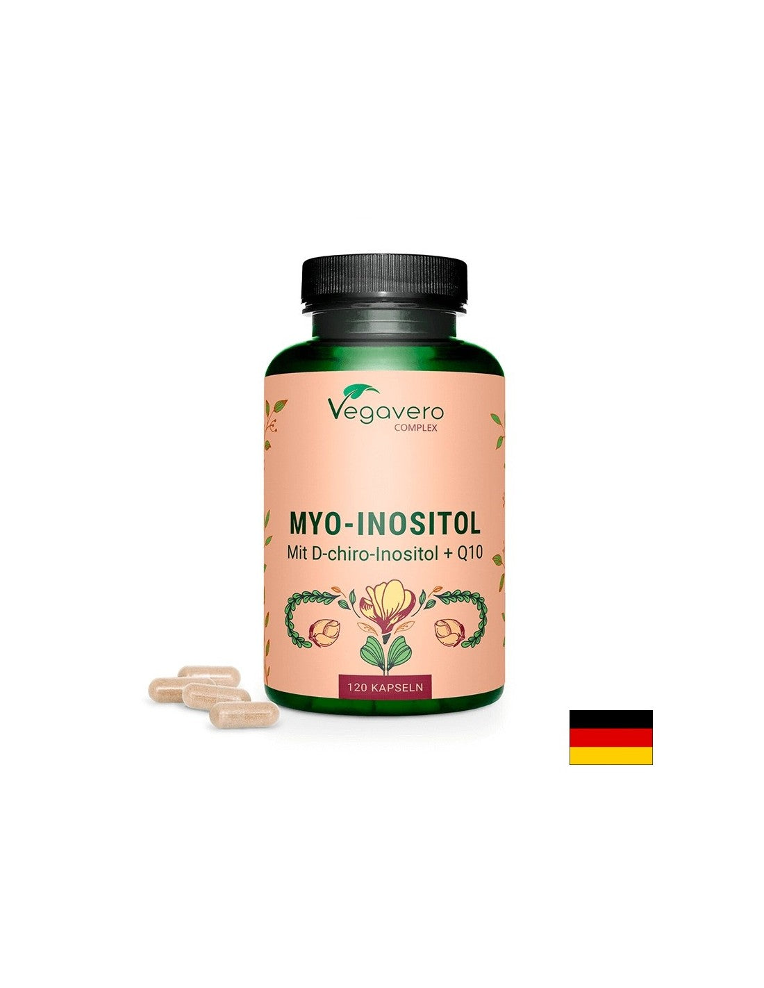„Myožinositolio kompleksas“/ „Myo-Inozitol“ kompleksas, 120 kapsulės, 100% vegan vegavero