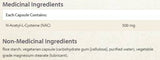 N-Acetyl L-Cysteine 500 mg 90 capsules