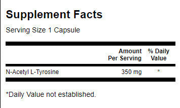 N-Acetyl L-Tyrosine 350 mg - 60 capsules