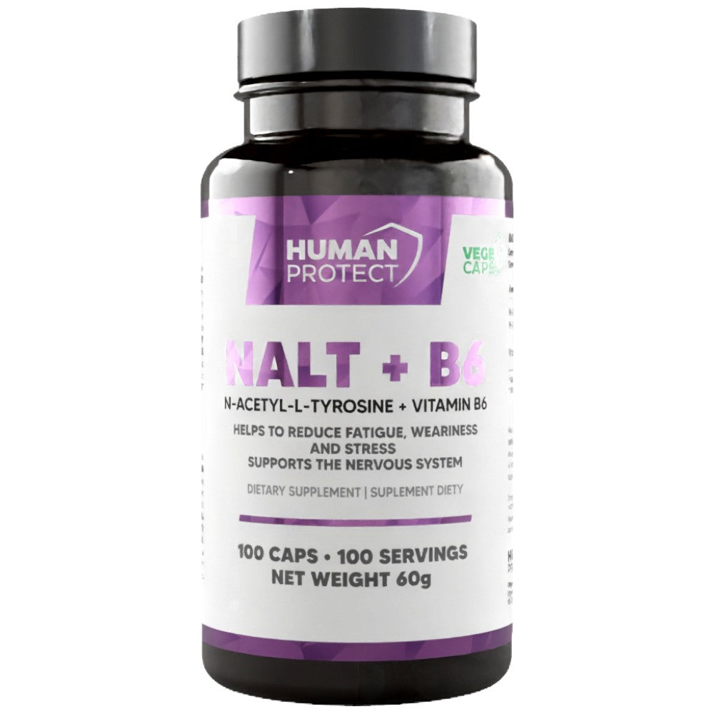 Nalt + b6 | 500 mg N-acetil L-tirosina-100 cápsulas