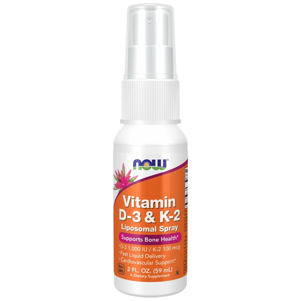 Vitamina D-3 1000 UI e K-2 100 mcg | Spray lipossômico - 59 ml