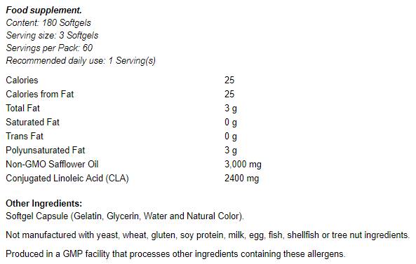 CLA 800 mg - 90 geeli kapslit