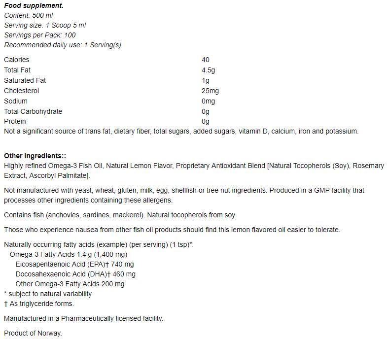 „Omega 3“ skystis - 500 ml