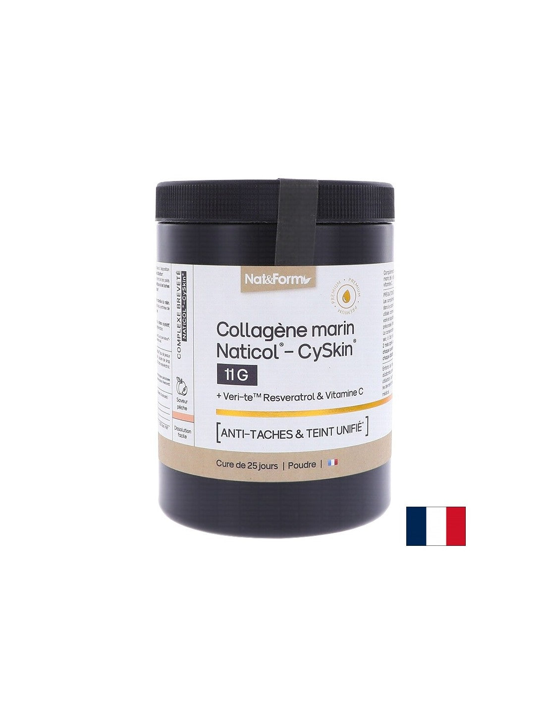Hydrolyzed Marine Collagen Naticol® - CySkin® + L-cysteine, trans-resveratrol and vitamin C, 365 g powder