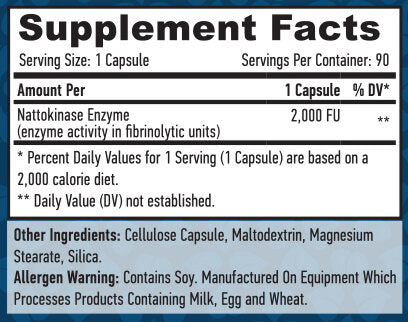 Nattokinase 2000FU / 90 VCAPS.