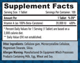 Natūralus beta carothen 20 000 Yu / 100 tats.