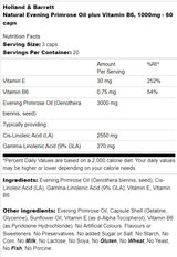 Přírodní večerní olej z PREMROSE 1000 mg | Plus vitamín B6 - 60 tobolek