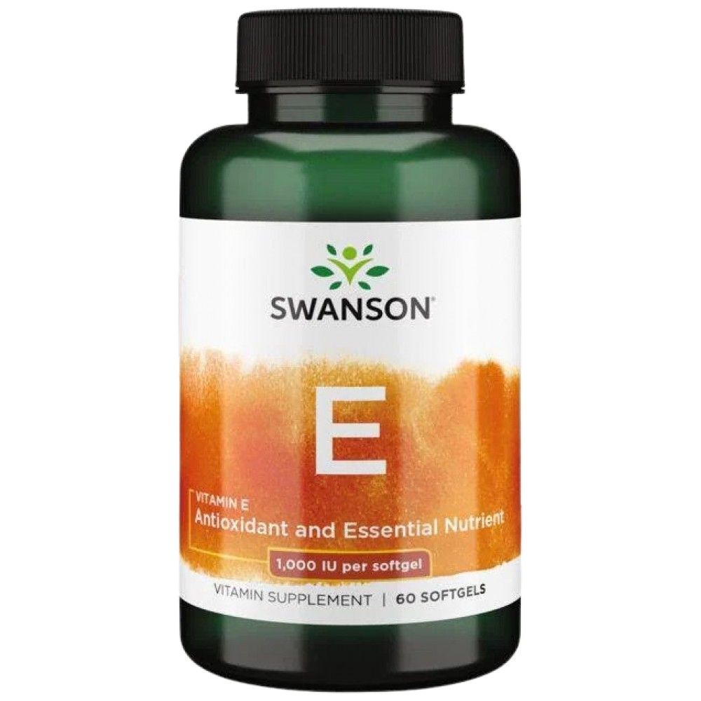 Přírodní vitamín E 1000 IU - 60 gelů tobolek