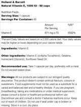 Natural Vitamin E 1000 IU - 90 capsules