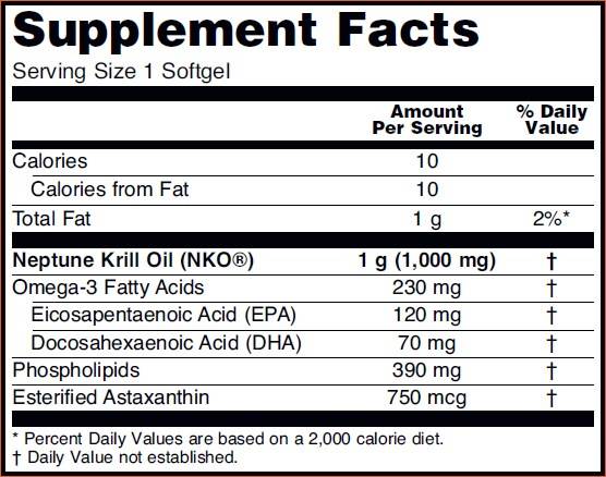 Óleo de Krill Netuno 1000 mg - 60 cápsulas de gel