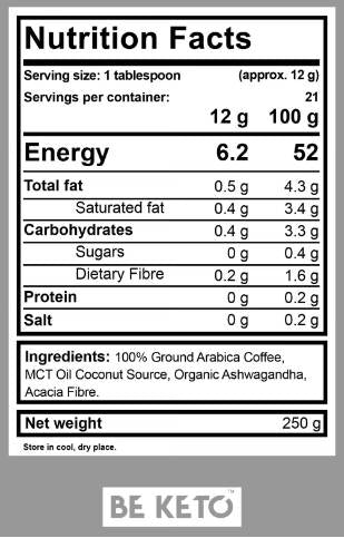 No1 Keto héchst Kaffi - 250 Gramm