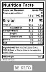 No1 Keto héchst Kaffi - 250 Gramm
