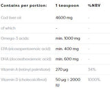 Norweský olej z jater tresky + D3 | Citronová ochucená kapalina Omega + D3 - 250 ml