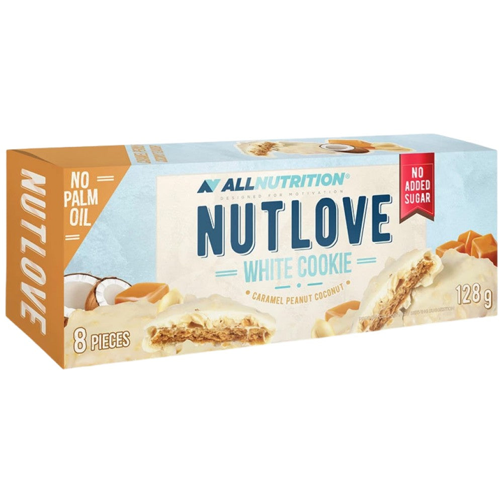 Nutlove White Cookie | Karmel, orzeszki ziemne i kokos - 128 gramów