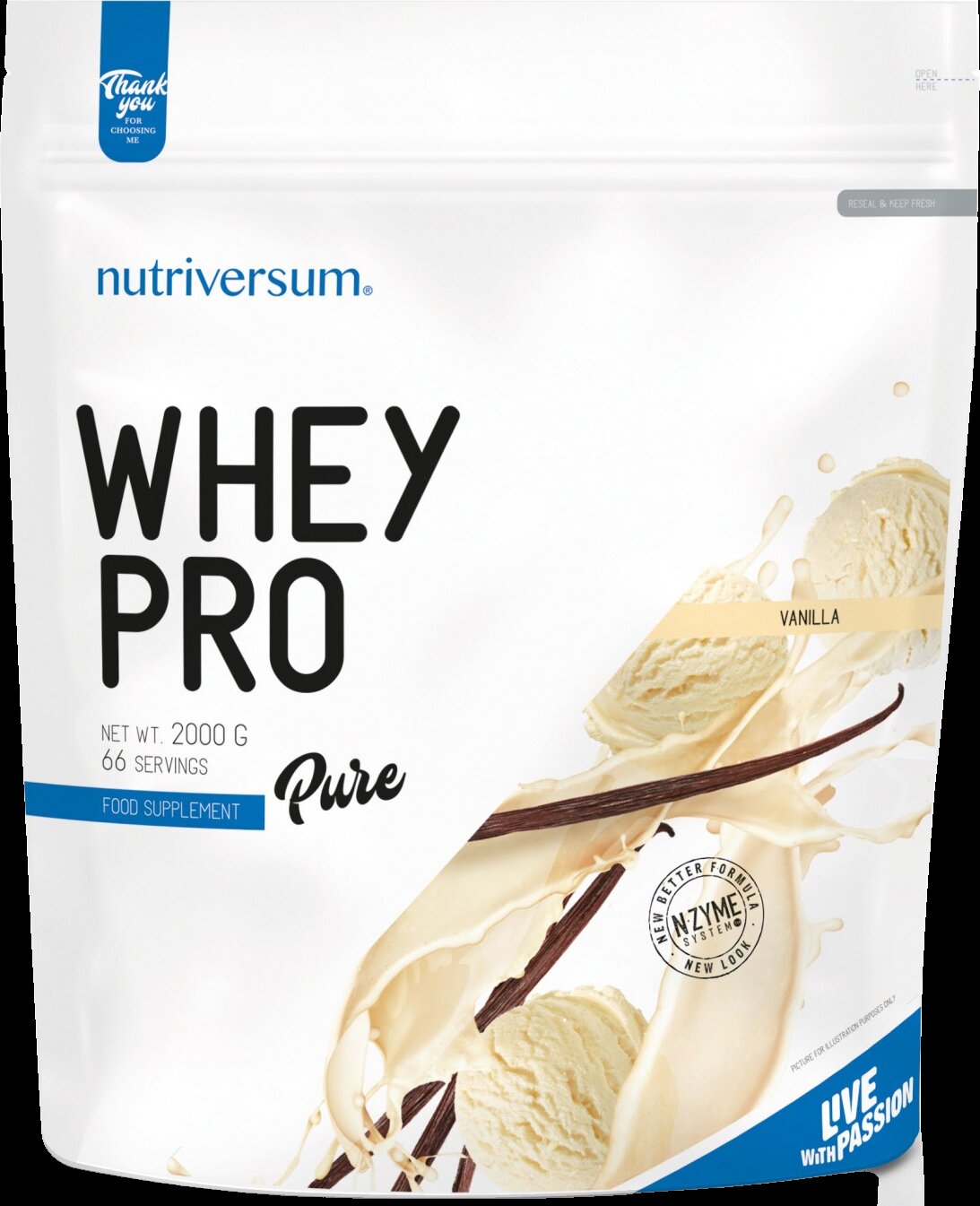 <tc>Nutriversum</tc> Whey Pro Pure | se systémem N-Zyme [2000 gramů, 66 dávek]