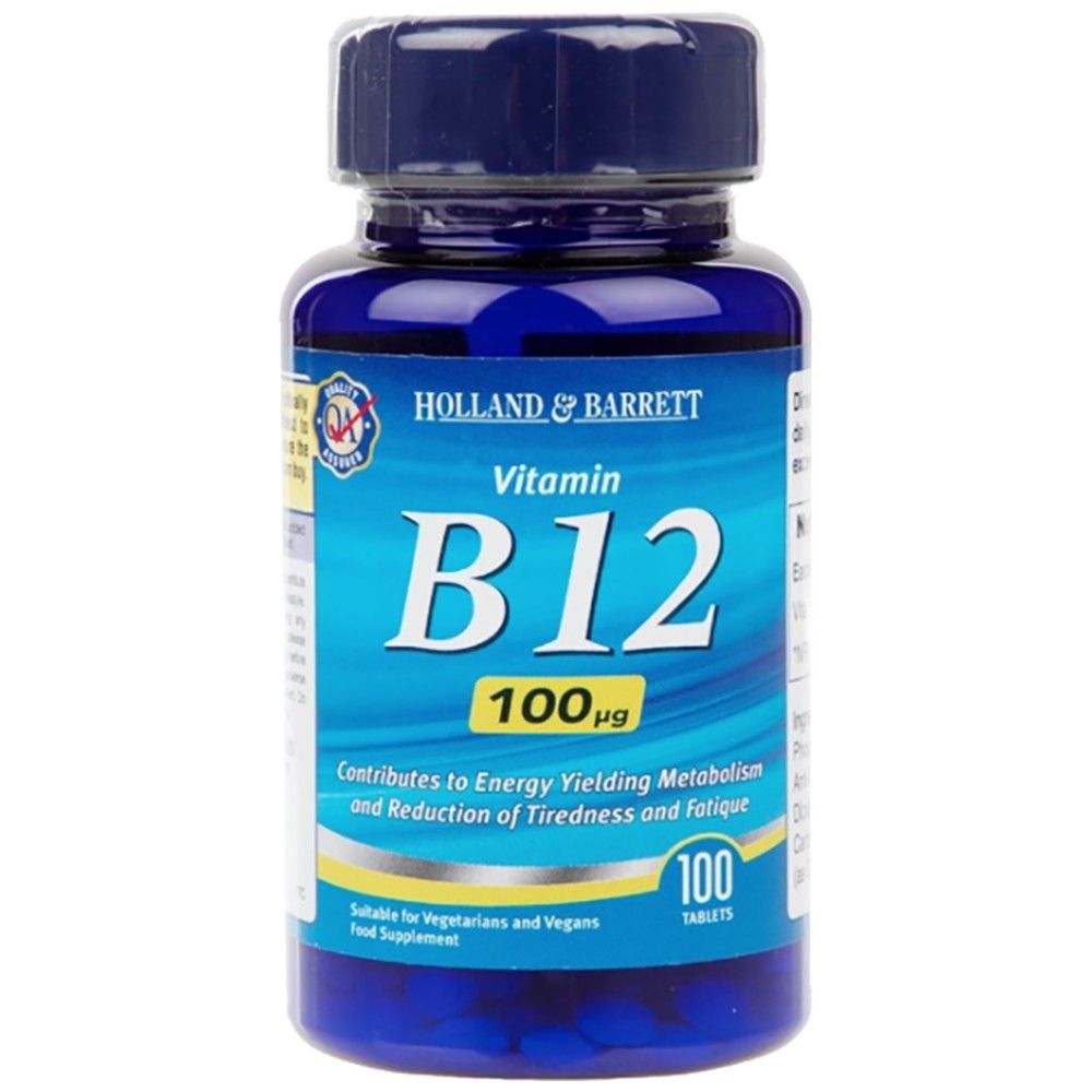 Vitamin B12 Cyanocobalamin 100 MCG - 100 tablets