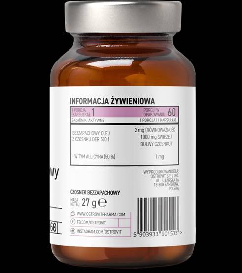 Bez zápachu česnek 1000 mg 60 gel kapsle