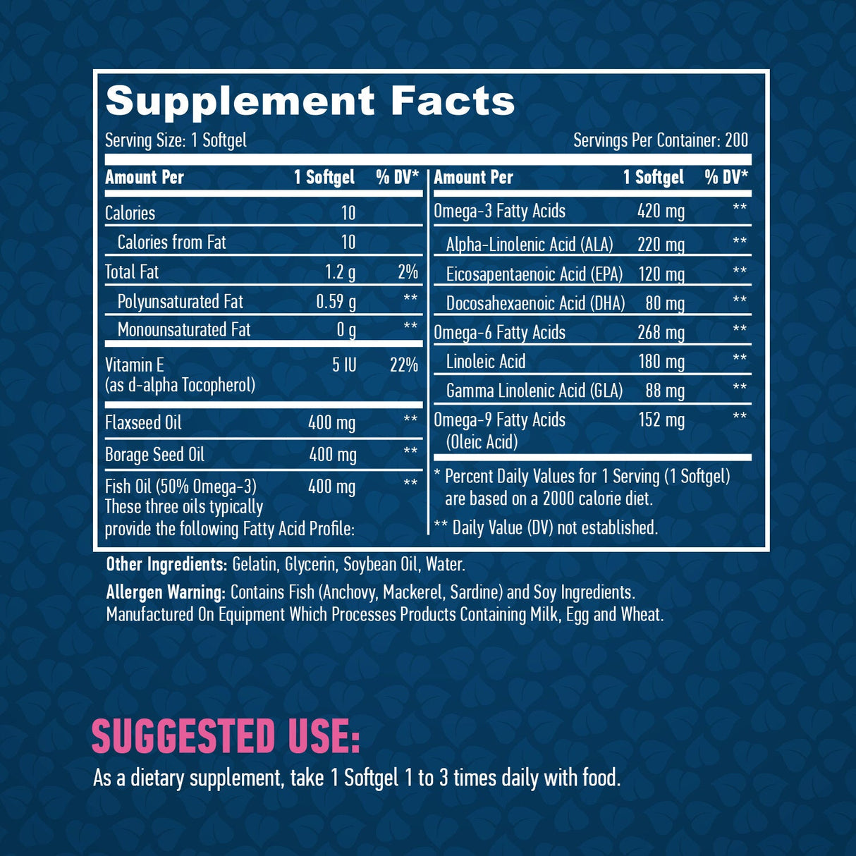 OMEGA 3-6-9 / 200 SOFTGELS