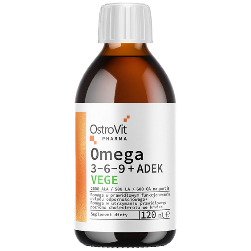 Omega 3-6-- Flëssegkeet + ADK | Vitamin A + D + E + K 120 ML