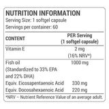 Omega-3 Fish Oil / Highly Concentrated - 60 Gel capsules