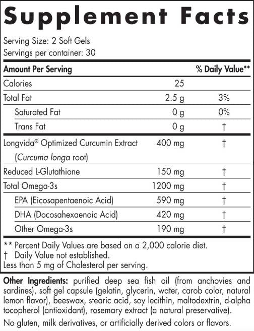 Omega Curcumin 1200mg - 60 Gel capsules