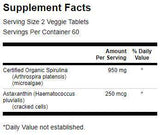 Organiczna spirulina i astaksantyna - 120 tabletek