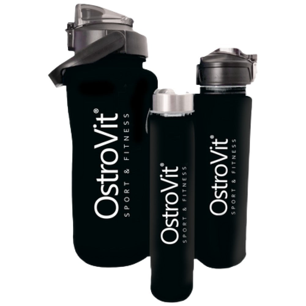 OstroVit Water Bottles | 3 in 1 - Black 2000 + 900 + 500 ml