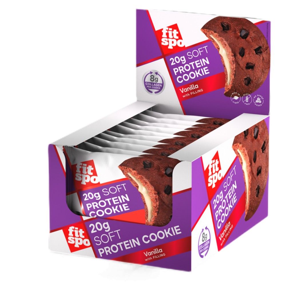 Mëll Protein Cookie | Mat 8G Collogen & Kee Zousatz Zocker - 10 x 70 Gramm