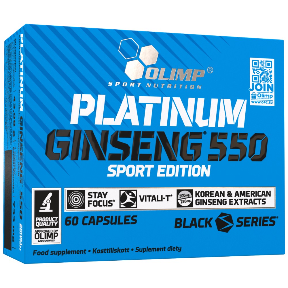 Platinum Ginseng ™ Sport Edition 550 mg - 60 cápsulas