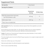 PQQ 40mg Extra Strength | with Alpha Lipoic Acid 200 mg - 50 capsules