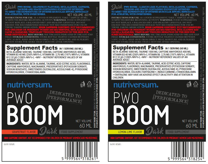 PWO Boom | Pre-Workout Shot - 60 ml