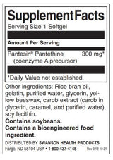 Pantetina de pantesína 300 mg - 60 cápsulas de gel