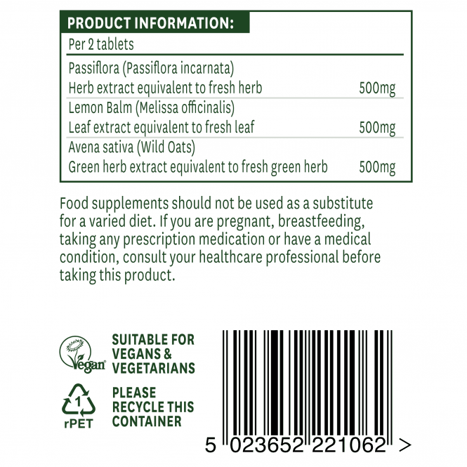 Passiflora Complex (Passiflora Complex) 60 tablets NaturesAid