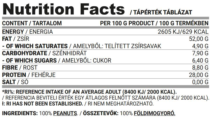 Mogyoróvaj sima | Keto barátságos 450 gramm