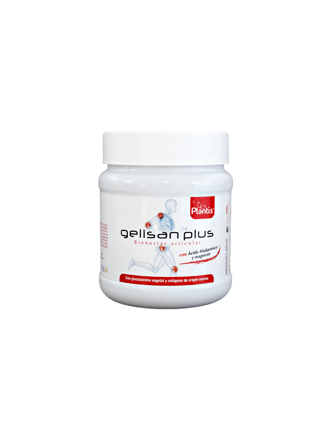 Collágeno marino + ácido hialurónico, glucosamina, vitaminas y magnesio, 600 g de polvo