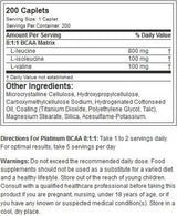 Platinum BCAA 8: 1: 1 - 200 Caps
