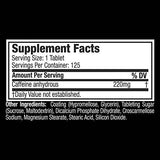 Platinum Caffeine 220 mg - 125 Tablets