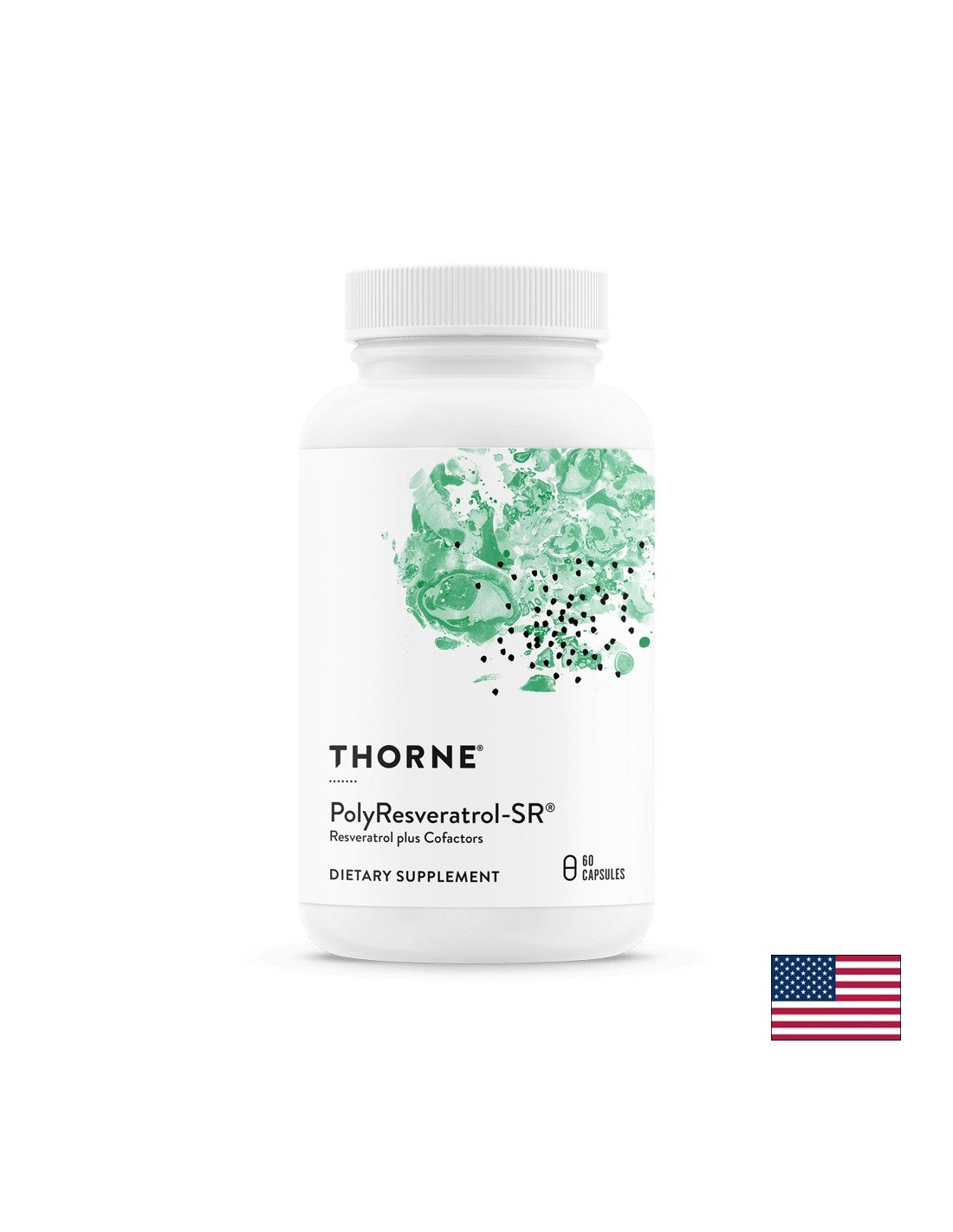 Antioxidante - PolyResveratrol- SR® Resveratrol + Cofactores, 60 <tc>Thorne</tc> mi<tc>XTEND</tc>Cápsulas de liberación prolongada