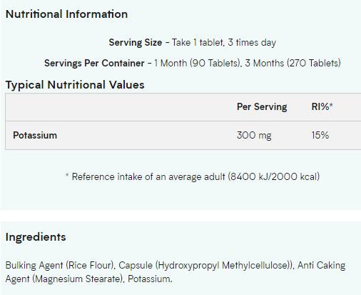 Potassium 90 Tablets
