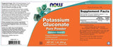 Pó de gluconato de potássio - 454 gramas
