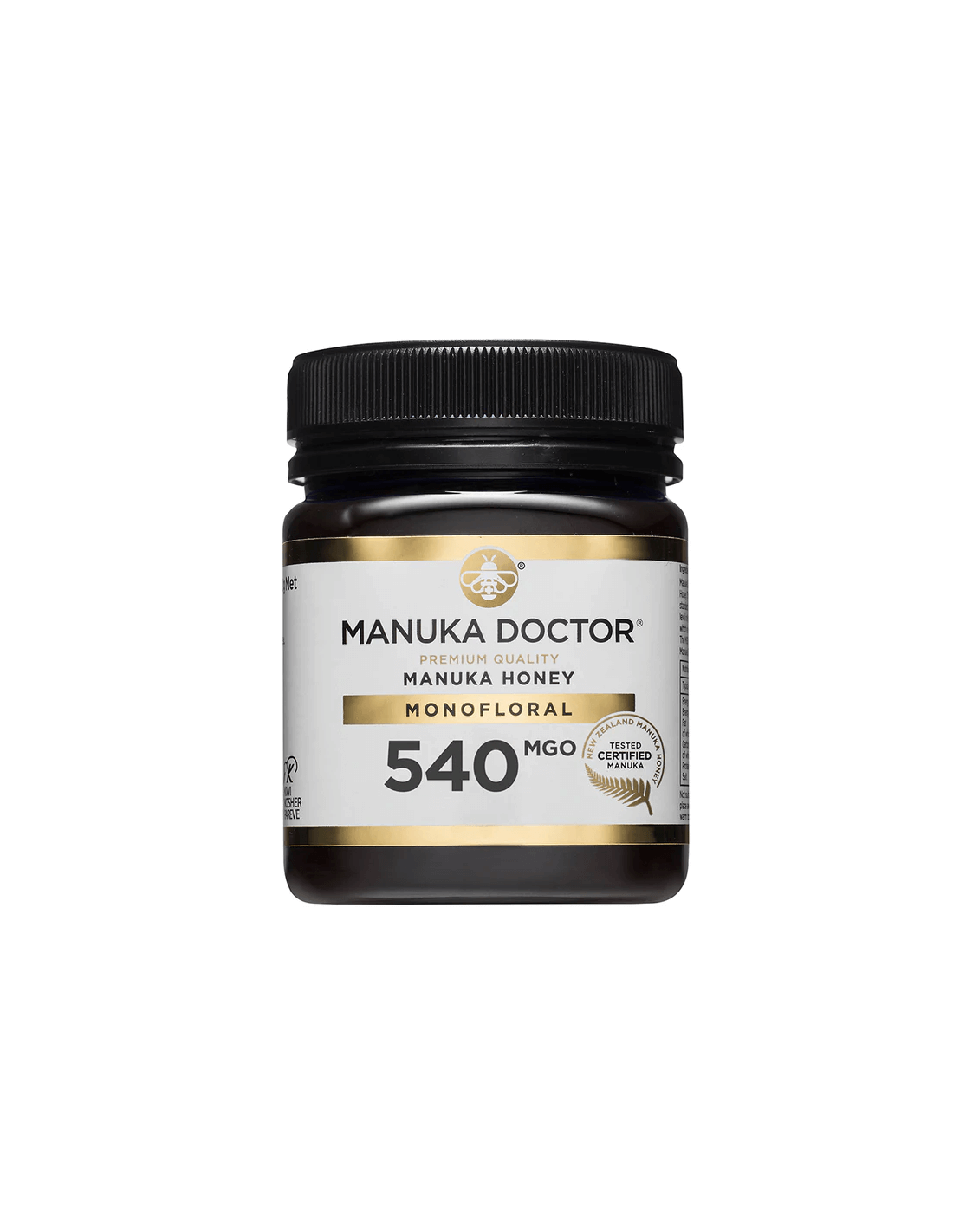 Aukščiausios kokybės monofloro 540 mgo - manukos monofloro medus, 250 g