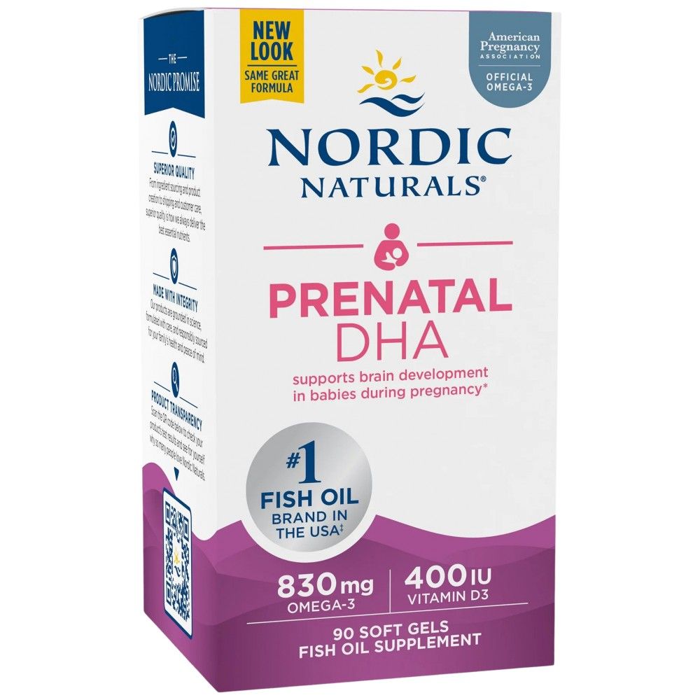 Prenatal DHA 830 mg | With 400 IU D3 - 90 Gel capsules