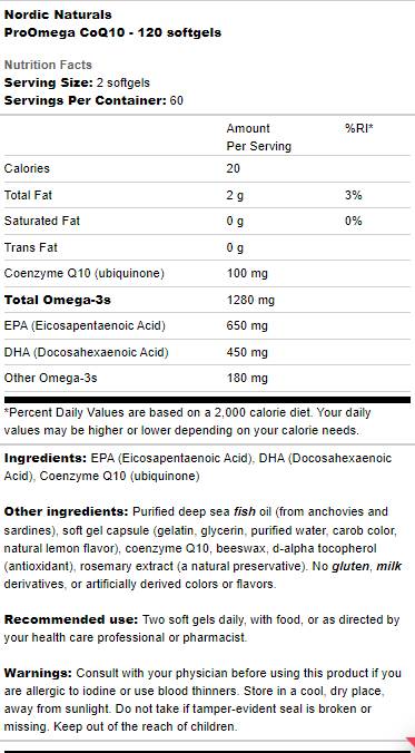 ProOmega CoQ10 - 60 Gel capsules