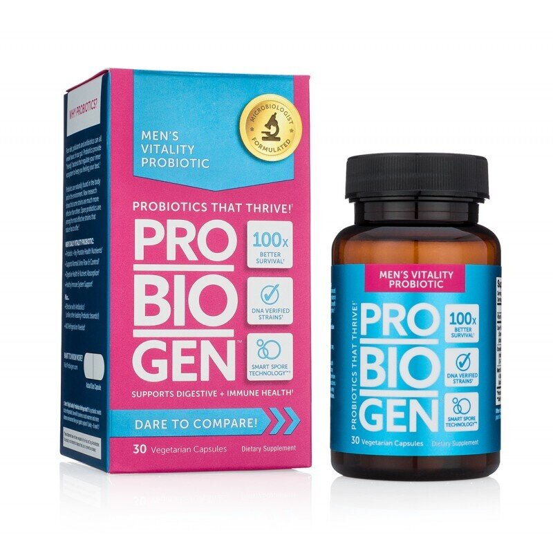 Probiogen Men`s Vitality Probiotic - Probiotic for Men - 30 capsules