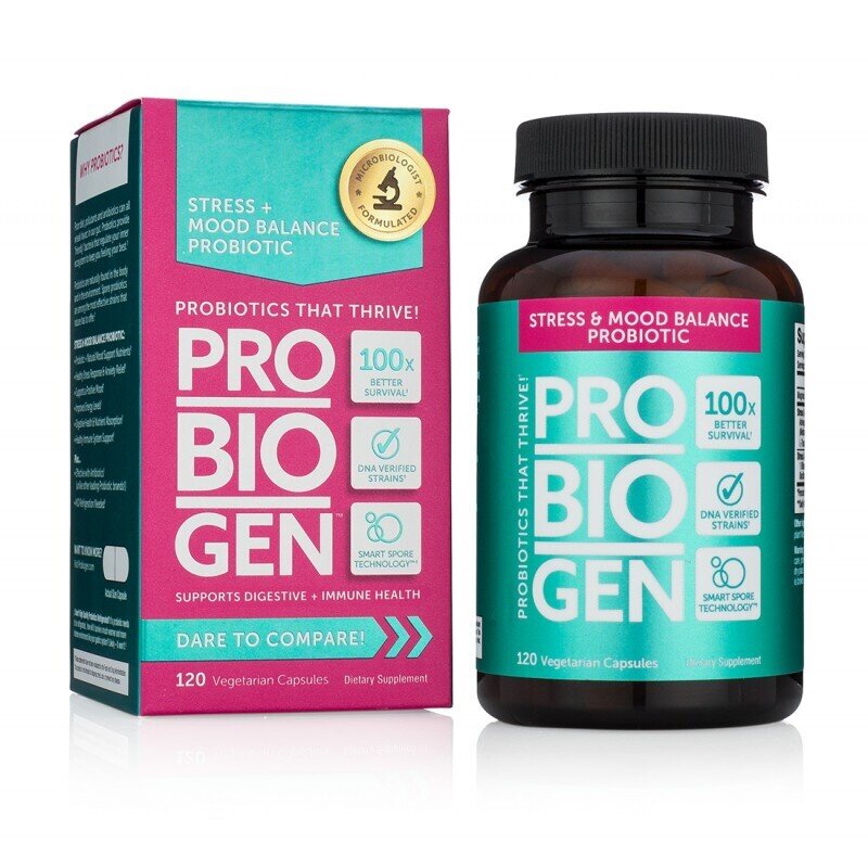 <tc>Probiogen</tc> Probiótico para el estrés y el equilibrio del estado de ánimo - Probiótico 120 cápsulas