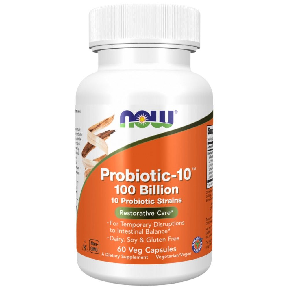 Probióticos -10 100 bilhões - 60 cápsulas
