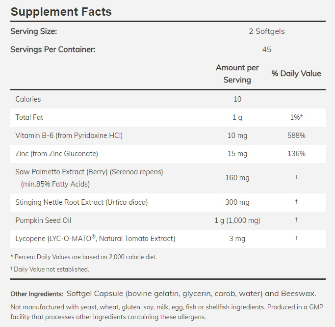 Prostaatondersteuning - 90 gelcapsules