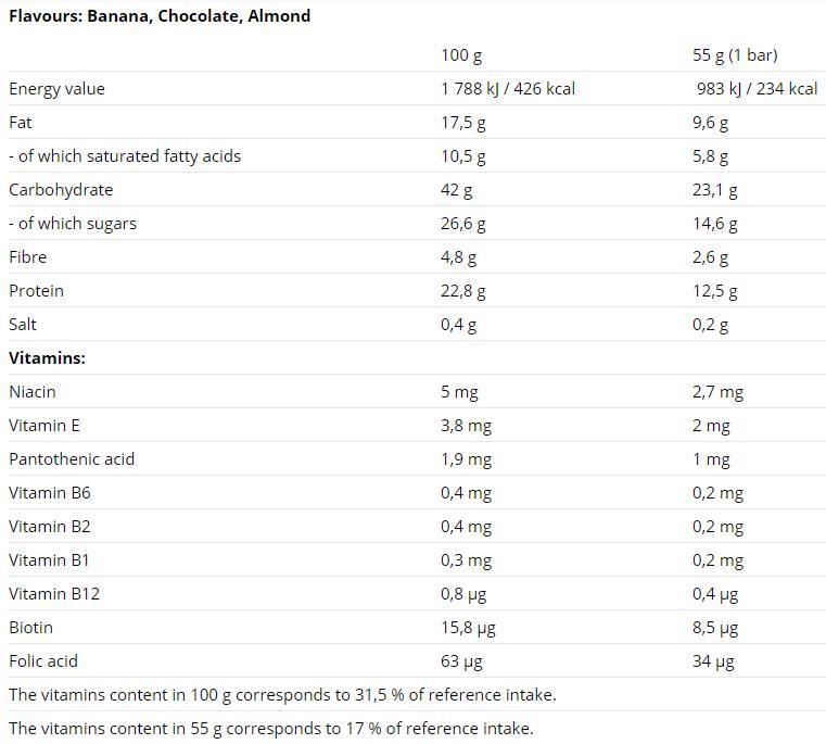 Barra de proteínas 55G - 24 x 55 gramos