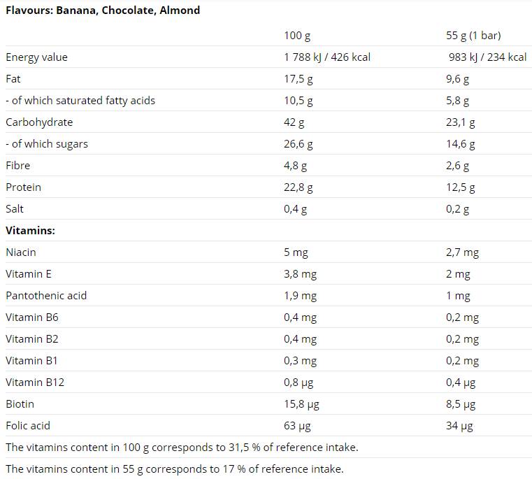 Barra de proteínas 55g - 24 x 55 gramas